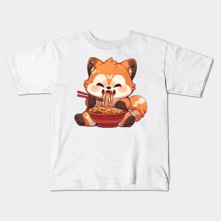 Ramen Red Panda Kids T-Shirt